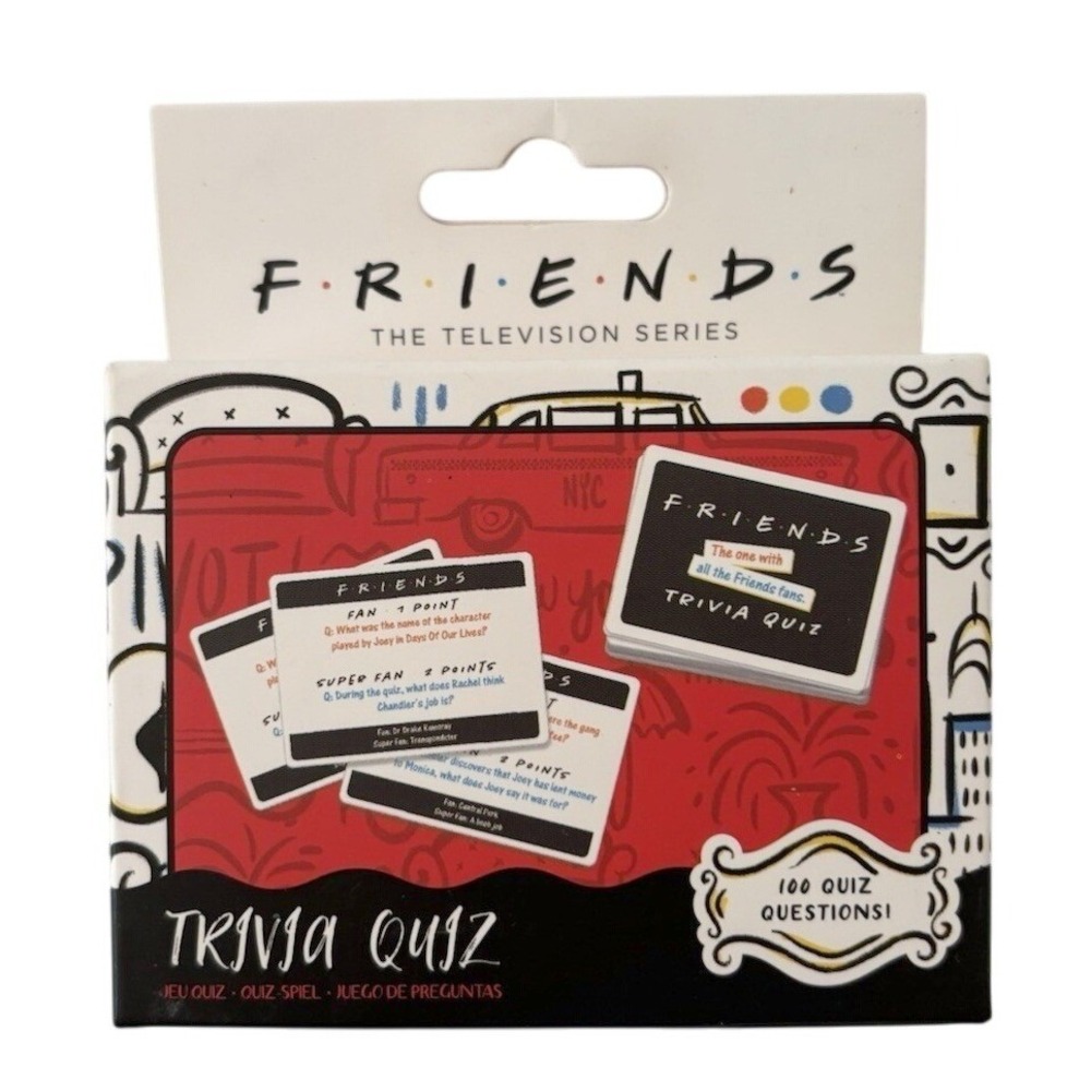Paladone Unisex Paper Friends Trivia‎ Quiz Game Sitcom Travel Set OS Red White